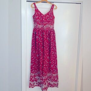 Red Floral Maxi Dress